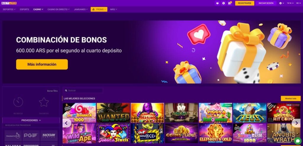 Líderes en juegos de casino online en BetJam